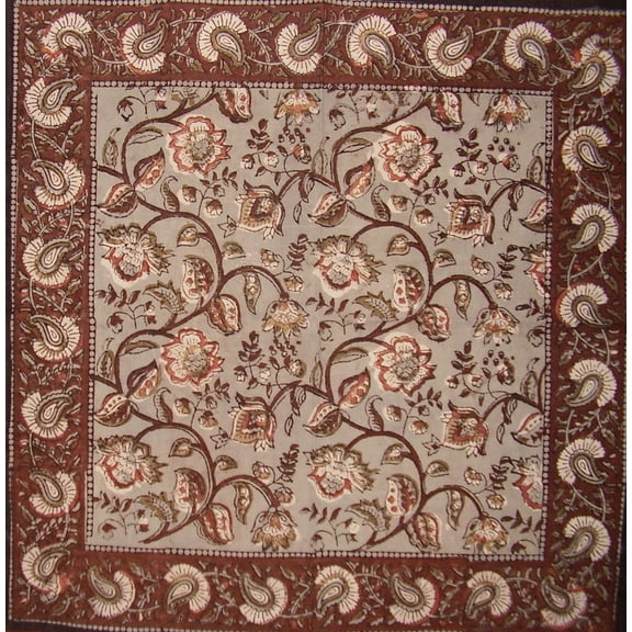Block Print Cotton Table Napkin 18" x 18" Gray