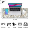 thumbnail image 3 of Seamless Operation with Abstract Art Mouse Pad | Non-Slip Rubber Base, Waterproof | Modern Boho Leaves Design | 31.5x11.8in Size, 3 of 7