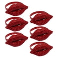 thumbnail image 3 of 6 servilleteros con forma de labios rojos y brillantes, ideal como decoración romántica para la mesa del comedor, para San Valentín, bodas y ocasiones especiales, 3 of 8