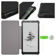 GJX 2026 New Leather 6.13 Inch E-Reader Case Auto Sleep/Wake Anti Scratch E-Ink Screen Smart Shell Wear Resistant for E-Reader Protection,Travel,Daily Use,Screen Safeguarding,Reading Convenience.