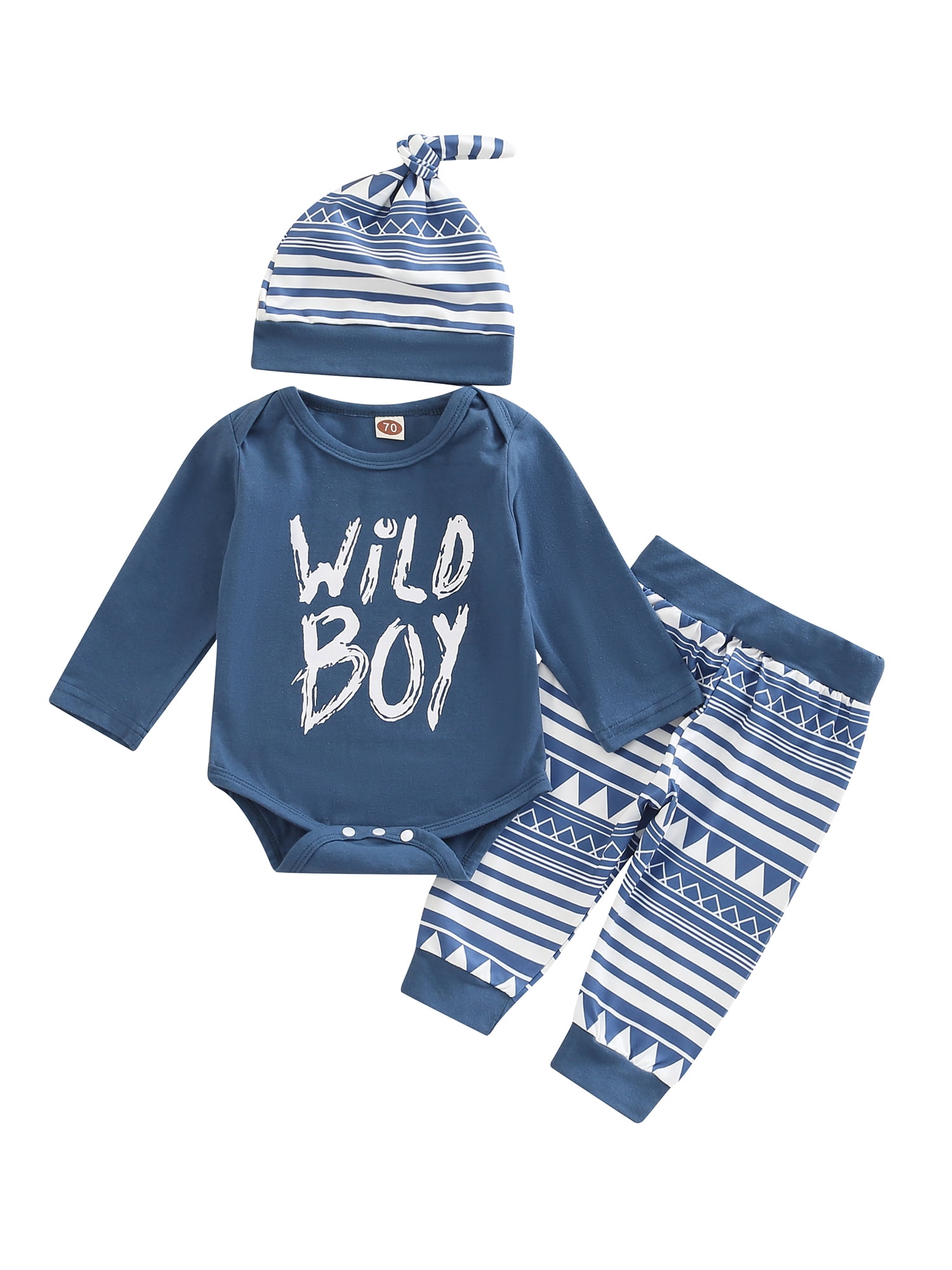 Newborn Baby Boy Cotton Top Bodysuit Romper Pants Leggings Hat Outfit Clothes