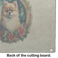 thumbnail image 2 of Pomeranian Christmas Flowers Glass Cutting Board 12 in x 15 in, 2 of 5