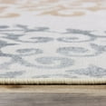 thumbnail image 6 of Superior Amber Floral Non-Slip Indoor Runner Rug, 2' 7" x 8', Ivory, 6 of 8