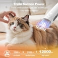 thumbnail image 5 of 6-in-1 Dog Grooming Kit, Pet Grooming Vacuum for Shedding, Dog Hair Vacuum with Clipper Nail Trimmer Grinder, Pet Brush Groomer at Home, Low Noise Cats Hair Remover, 1.5L Dust Cup, 5 of 6