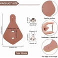 thumbnail image 3 of 20 Sets Leather Key Fob Kit PU Leather Keychain Making Kits Blank Leather Clothing Labels Set Key Fobs with Rivet Pins Rivet Caps for Laser Engraving Keychain Making Brown DIY, 3 of 6