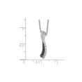 thumbnail image 2 of 1/4 Carat (Ctw) Black & White Diamond Twist Pendant Necklace in Sterling Silver with Chain for Women, 2 of 5