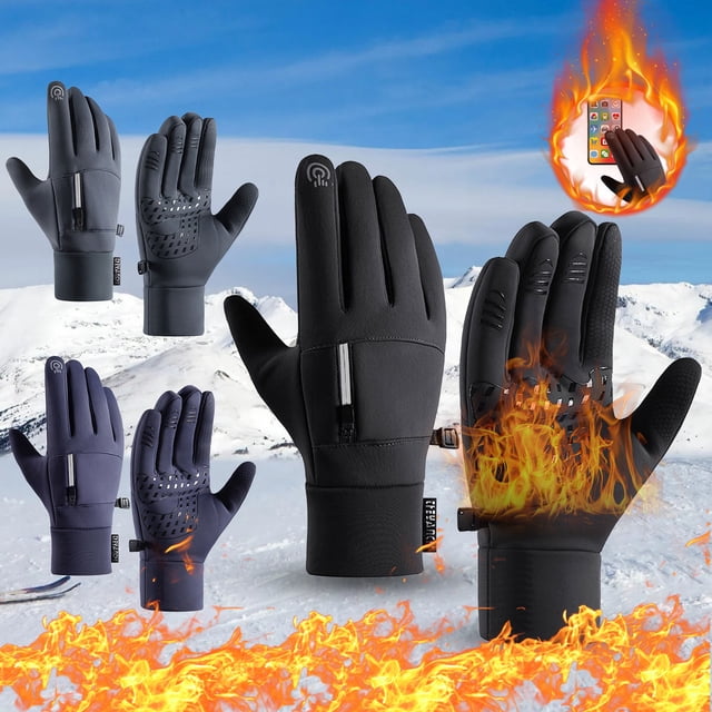Xihbxyly Artículos de Menos de 5 Dólares. Guantes Antideslizantes con Pantalla Táctil Cálidos para Montar Al Aire Libre En Invierno, Guantes Antideslizantes Deportivos Cálidos a Prueba de Viento
