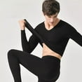 thumbnail image 6 of Men's Plush Thermal Innerwear & Underwear Set Clothes Cotton Tops and Pants, 6 of 8