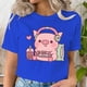 thumbnail image 5 of Camiseta de Juego de cerdo rosa para mujer, sudadera Y2k, ropa de té Boba para niña, camisetas de marca 2000s Y2k, 5 of 5