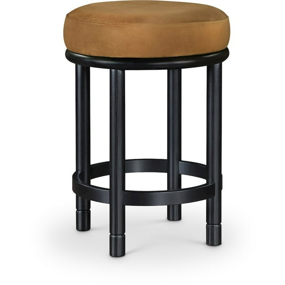 Meridian Furniture Monette Saddle Velvet Counter Stool