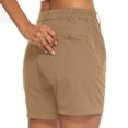thumbnail image 6 of RYRJJ Women's Hiking Cargo Shorts with Zipper Pockets Work Golf Short Pants Lightweight Outdoor Active Summer Shorts for Women(Coffee,M), 6 of 9