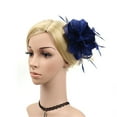 thumbnail image 4 of Baberdicy Fascinators Hats for Women Clearance！For Womens Flower Headband Cocktail Wedding Fascinators Hat Headband Hair Clips Navy, 4 of 6