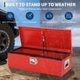 thumbnail image 4 of Diamond Plate Steel Truck Bed Tool Box, Heavy Duty Storage Organizer with Lock Keys & Side Handle for Pickup RV Trailer-Upgrade Red, 4 of 8