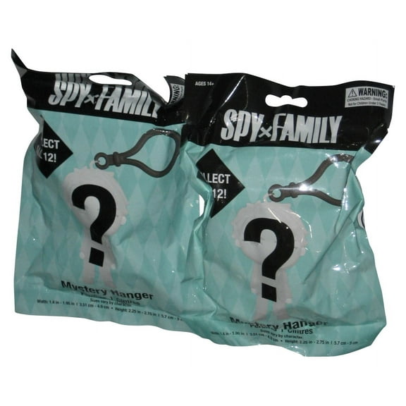 Spy X Family Anime Mystery Blind Backpack Hanger Clip Keychain Lot - (2 Random Bags)