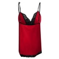 thumbnail image 4 of fheaev Plus Size Lingerie for Women Chemise V-Neck Lace Trim Sleeveless Sleepwear L6 Red, 4 of 9