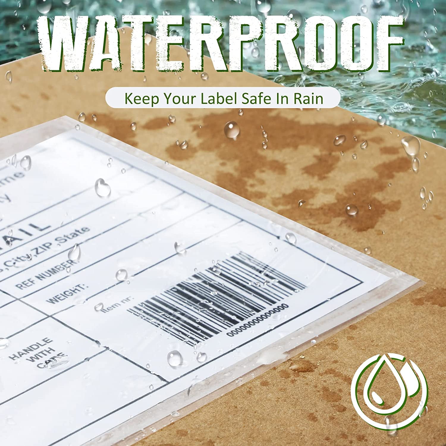 NefLaca Clear Self-Adhesive Packing List Envelopes/Shipping Label Pouches, 7.5" x 5.5", 500 Pack