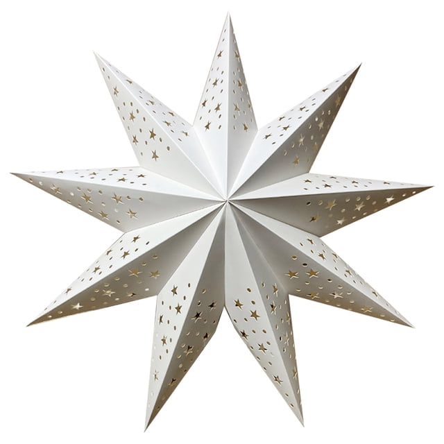 Cubiertas colgantes de linterna de estrella de estilo moderno, estrella de Adviento colgante de 35/45cm para uso en interiores de Navidad