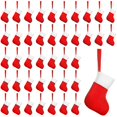 thumbnail image 1 of wonima02 100 Pcs Mini Christmas Stockings Bulk Xmas Colleague Gifts Employees Gift Office Christmas Decor Xmas Tree Decorations for School Church Charity Donate, 5.9 x 3.2 Inch(Red, White), 1 of 1