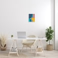 thumbnail image 2 of Stupell Industries Geometric Pop Abstract Shapes Pink Blue Yellow Graphic Art White Framed Art Print Wall Art, 11x14, by Bronwyn Baker, 2 of 6