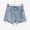 Light Blue, variant on Summer Shorts for Women Women's Fashion Solid Color Irregularity Rough Selvedge Euryscelia Denim Shorts