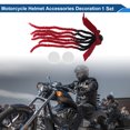 thumbnail image 2 of Accesorios de Casco de Motocicleta Decoración Trenza de Seis Hebras con Lazo para Cascos de Motocicleta Bicicleta Esquí Negro Rojo Brillante Seda de Alta Temperatura 1 Set, 2 of 6