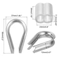 thumbnail image 3 of Unique Bargains M10 Wire Rope Accessory Set for 3/8' Dia, 12Pcs Cable Clip Clamp 6Pcs Thimble Rigging 6Pcs Crimping Loop Sleeve, 3 of 7
