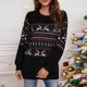 thumbnail image 5 of Sudadera navideña para mujer, renos, Navidad, cuello redondo, jersey de punto de vacaciones, tops Abanopi Pequeña, 5 of 7