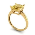 thumbnail image 2 of Clara Pucci 14K Yellow Gold Solid Gold Citrine Solitaire Anniversary Ring for Women - 2.5 cttw Asscher Cut, 2 of 8