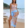 thumbnail image 7 of OBEEII Women Swimsuit One-piece with Sarong Cover Up Skirt 2PCS Floral Print Swimwear Tummy Control Beachwear for S-XXL, 7 of 7