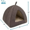 thumbnail image 4 of Pet Tent-Soft Bed for Dog and Cat by Best Pet Supplies - Brown Linen, 16" x 16" x H:14", 4 of 5