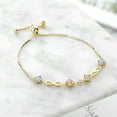 thumbnail image 3 of Gem Stone King Keren Hanan 18K Yellow Gold Plated Silver Women Adjustable Infinity Tennis Link Bracelet Morganite Moissanite (1.87 Cttw), 3 of 3