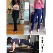 Sexy Dance Women's Bootcut Yoga Pants With 4 Pockets High Waist Plus Size Flare Leggings Stretch Workout Pant