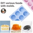 thumbnail image 4 of 4 PCS chocolate Molds, Silicone Oreo Cookie molds for chocolate， Candy, Cookies, Oreos, mini Soap, Cupcake, Pudding, Jello, Muffin, Non-Stick Cylinder Baking molds, 4 of 7