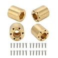 thumbnail image 4 of 4 Pcs Brass Wheel Hex Hub Adapter RC Car Crawler Widen Adapter for 1/10 RC Crawler 1.9 2.2in VP Wheels Rims 22mm Thickness, 4 of 8