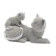 thumbnail image 2 of Escultura de gato, adorno de mesa, artesanía, figura decorativa, estatua de animal para Plata, 2 of 9