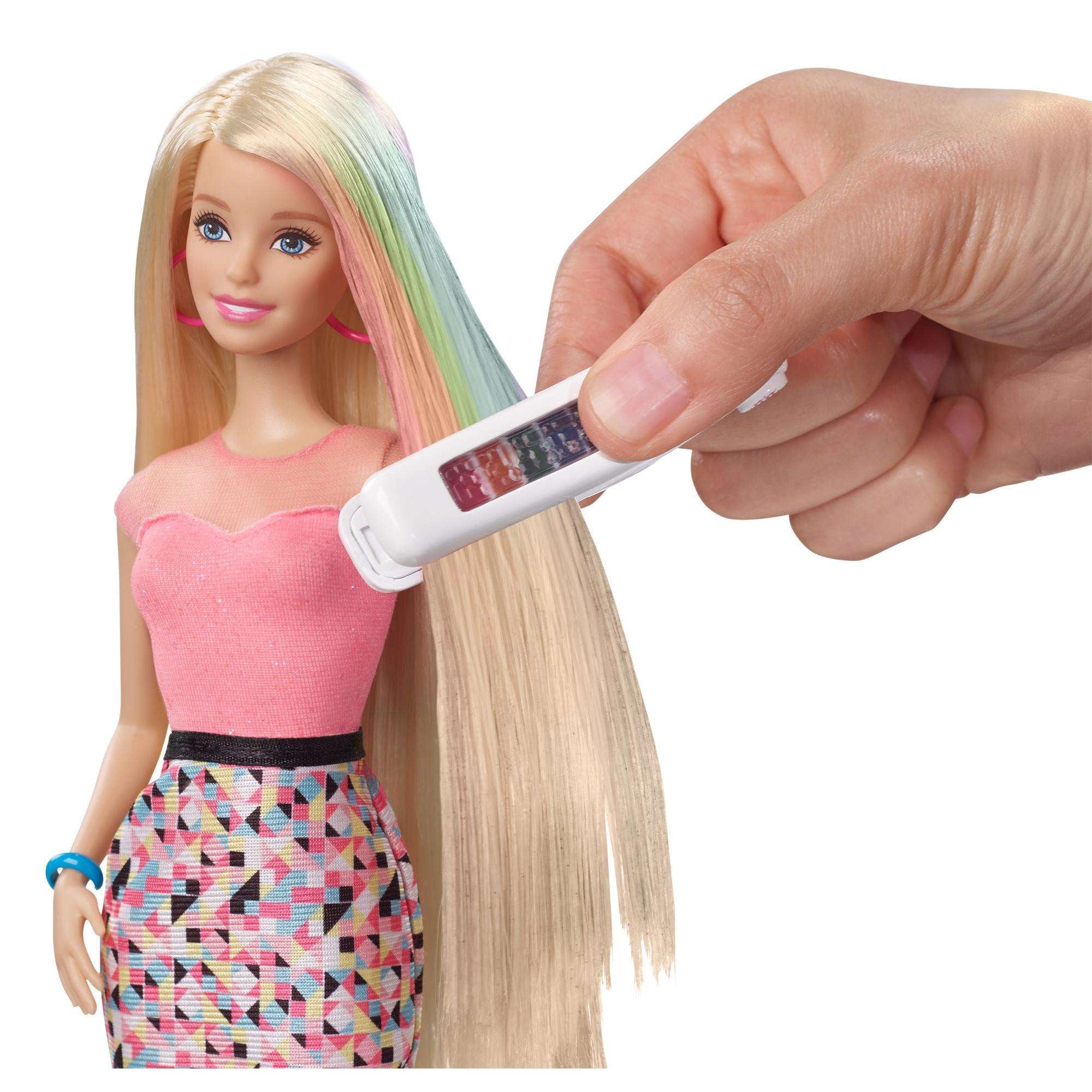 barbie rainbow sparkle hair walmart