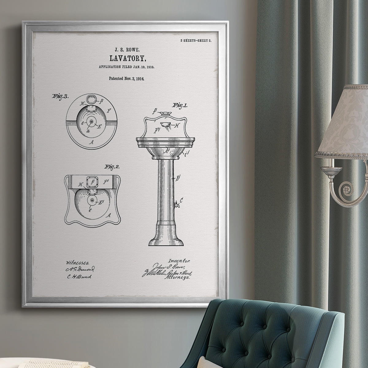 Vintage Sink I Premium Classic Framed Print - Ready to Hang