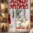 thumbnail image 4 of Christmas Santa Claus Valances for Windows, Christmas Tree Winter Snowflakes Red Rod Pocket Valance Short Window Treatments Curtains for Kitchen Bathroom Bedroom Decor, 60 x 14 Inches, 4 of 9