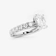 thumbnail image 2 of Zoya Jewel Stamped 14k White Gold Plated Ring - 1.7 Ct Oval Cut Diamond Solitaire Wedding Engagement Ring with Accent - Party Ring for Women - Elegant Diamond Jewelry for Her, 2 of 2