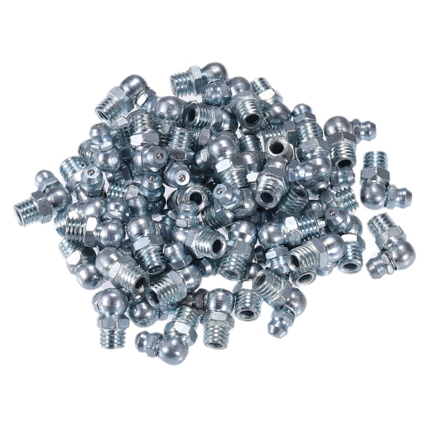 50 Uds M8x1.25 accesorio de boquilla de grasa 90 grados ángulo recto acero galvanizado grasa Zerk adaptador de ajuste para lubricación mecánica de camiones y automóviles