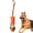 Orange, variant on Interactive Training Ball with Rope Dog Toy,Fling Dura Foam Toy,Dog Water Float Ball Rraining Boall on Rope (1 Pieces 5cm/1.9")