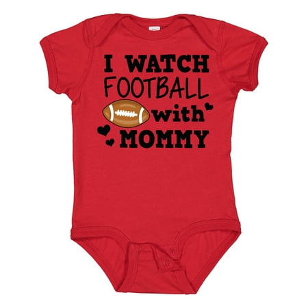 

Inktastic I Watch Football with My Mommy Gift Baby Boy Bodysuit