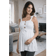 thumbnail image 3 of Blusa Maternidad Rayón Fresca Cómoda Ropa Embarazo Blusa Mujer Casual Tirantes Ajustables Color Blanco, 3 of 3