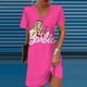 thumbnail image 2 of Vestidos formales con estampado de princesa Barbie para mujer, vestidos de verano con escote en V, vestidos bohemios para mujer, ropa femenina, vestido de fiesta, 2 of 5