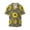 Sunflowers On Black And White Stripes, variant on offers the Surfing Dinosaur for Men's Casual Short-sleeved Shirt, a button-up collared shirt with a pocket, perfect for beach vacations and yacht travel in the Large size.