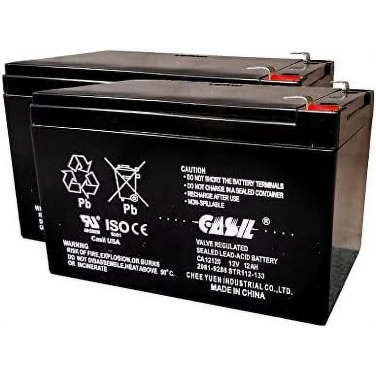 2 Pack 12v 12ah F2 Sealed Lead Acid AGM Rechargeable SLA Deep Cycle Battery