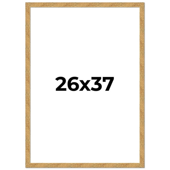 26x37 Frame Beige Real Wood Picture Frame Width 1.25 inches | Interior Frame Depth 0.5 inches |
