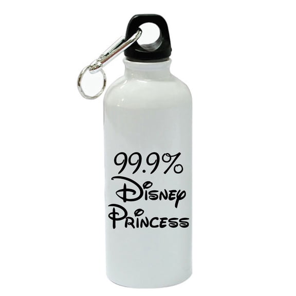 99.9% Princess White Aluminum Sports 20 oz Water Bottle
