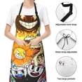 thumbnail image 3 of The Cuphead Show Adjustable Bib Apron, Waterdrop Resistant Aprons with 2 Pockets Cooking Kitchen Aprons for Women Men Chef, 3 of 7