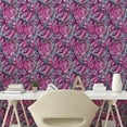 thumbnail image 2 of Ambesonne Tropical Peel & Stick Wallpaper for Home, Exotic Acrylic Flowers Art, 13"x72", Dark Magenta Slate Blue, 2 of 5